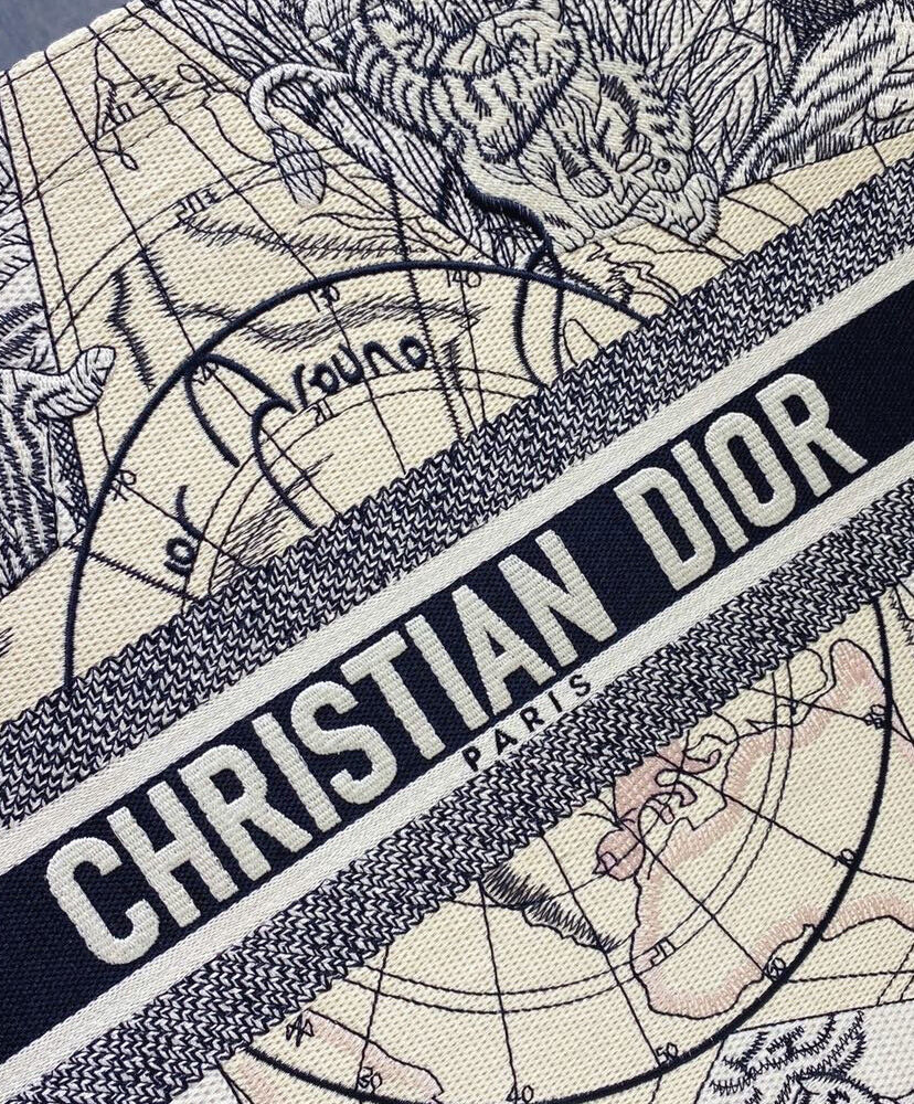 Christian Dior Multicolor Dior Around the World Embroidery Blue